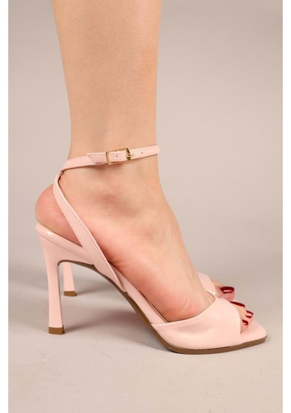 Feles Bilekten Bağlamalı Tek Bant Kadın Topuklu Ayakkabı