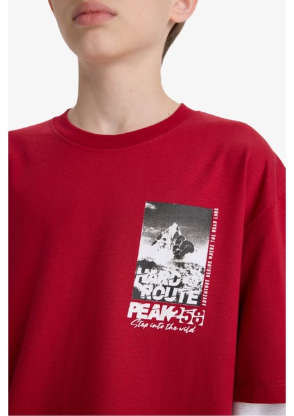 Erkek Çocuk Oversize Geniş Kalıp Bisiklet Yaka Uzun Kollu Tişört E9591A825AU indirimleri