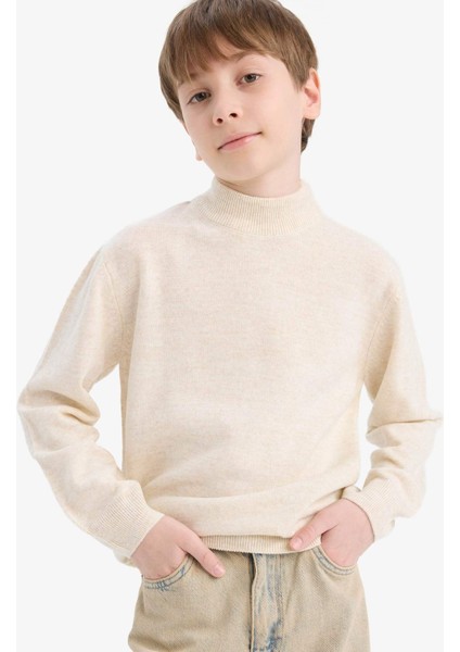 Erkek Çocuk Dik Yaka Triko Kazak F1068A825WN