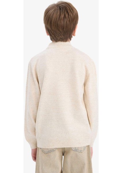 Erkek Çocuk Dik Yaka Triko Kazak F1068A825WN