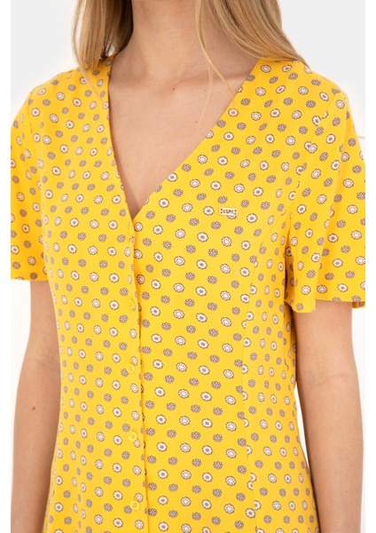 Kadın Sarı Elbise (Dokuma) 50289211-VR044