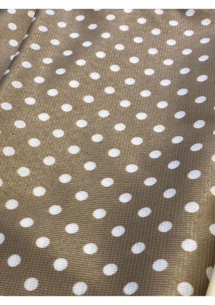 155X155 Kahverengi Puantiyeli Leke Tutmaz Biyeli Sofra Bezi modelleri