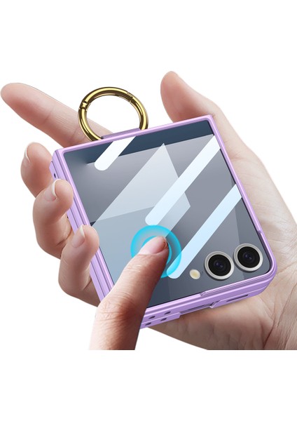 Samsung Galaxy Z Flip 7 Kılıf M-Safe Şarj Özellikli Kıpta Yüzüklü Flip Sert Kapak fırsatları