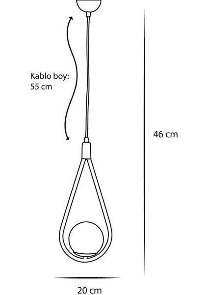 Şık Siyah-Krom Metal ve Füme Camlı Modern Sarkıt Avize
