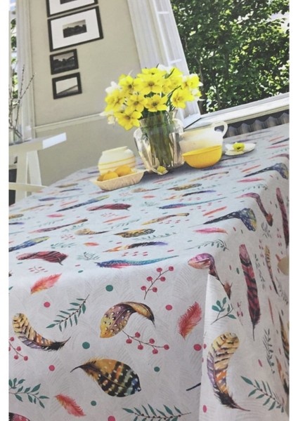 Turuncu Astarlı Silinebilir Pvc Masa Örtüsü, Şık ve Kullanışlı Ev Dekoru