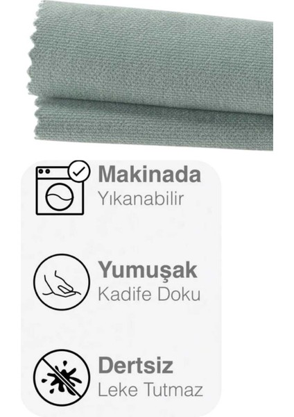 Kadife Dokulu Mint Renk Masa Örtüsü, Şık ve Zarif Ev Dekorasyonu Için. fiyatları