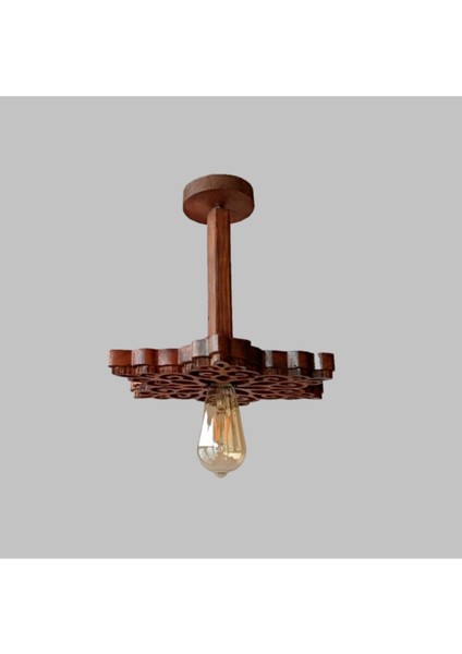 Kahverengi Ahşap Avize, Modern ve Şık Tasarım, Tekli Kullanım modelleri