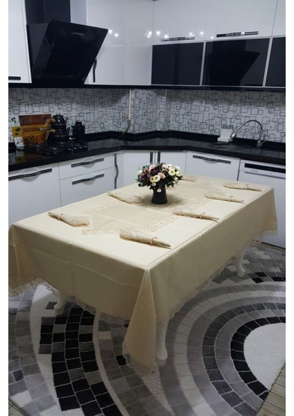 8 Kişilik Güpürlü Leke Tutmaz Yemek Takımı, Kahverengi, 18 Parça, Şık ve Kullanışlı modelleri