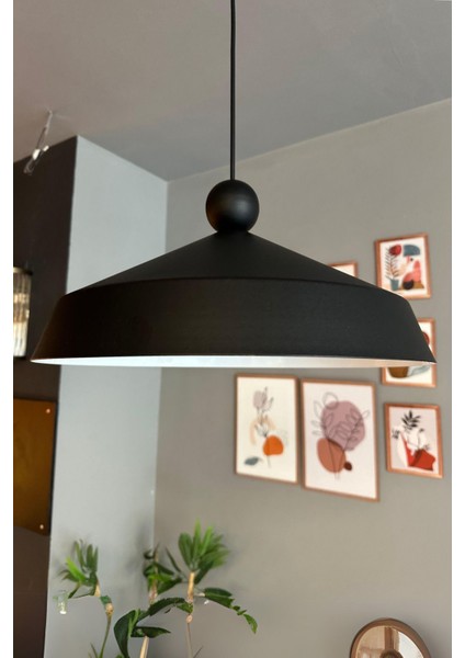 Şık Siyah Boncuk Sarkıt Lamba, Restoran, Cafe ve Salon Için Modern Aydınlatma