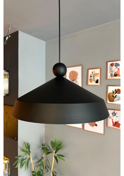 Şık Siyah Boncuk Sarkıt Lamba, Restoran, Cafe ve Salon Için Modern Aydınlatma