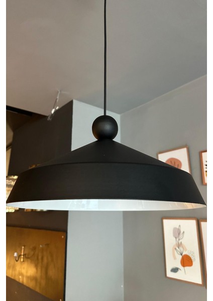 Şık Siyah Boncuk Sarkıt Lamba, Restoran, Cafe ve Salon Için Modern Aydınlatma