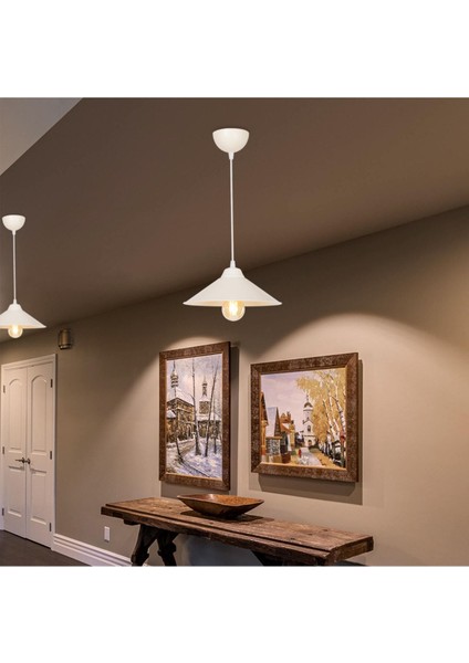 Şık Bej Tekli Sarkıt Işık Lamba Dekorasyon Aydınlatma