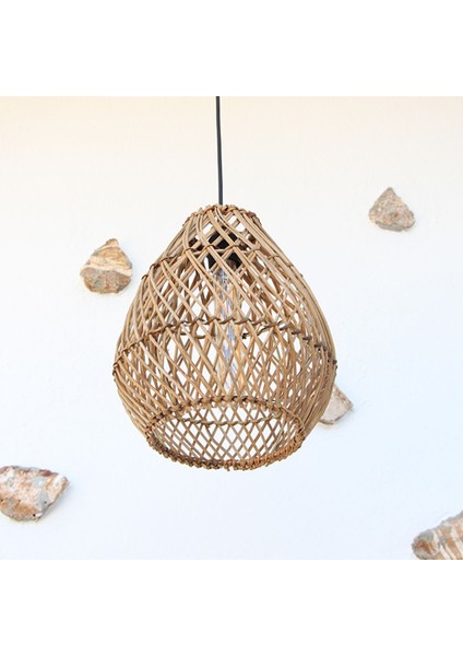 Seher Rattan Dekoratif Lamba 25X27 Cm, Bej, Şık ve Sıcak Atmosferler Için fırsatları