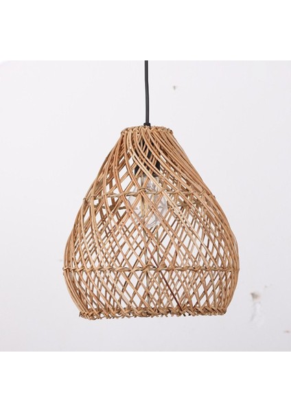 Seher Rattan Dekoratif Lamba 25X27 Cm, Bej, Şık ve Sıcak Atmosferler Için