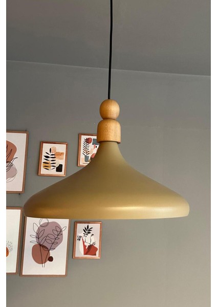 Bej Ahşap Boncuk Sarkıt Avize, Salon, Mutfak, Kafe ve Pastane Için Şık Aydınlatma fırsatları