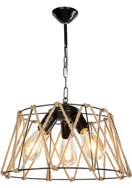 Şık Metalik 3'lü Halat Sarkıt, Modern ve Estetik Aydınlatma Seçeneği fiyatları