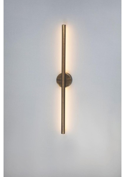 Kahverengi 60 cm Eskitme LED Çubuk Aplik, Şık ve Doğal Aydınlatma Sağlar