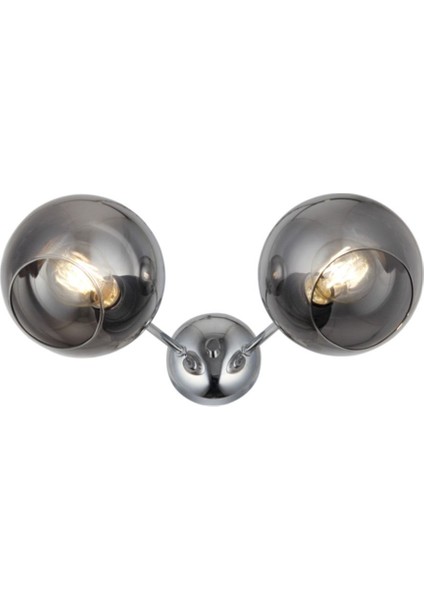 Iki Parçalı Krom Aplik, Bej Renk, E27 Ampul Uyumlu, Şık ve Modern Tasarım