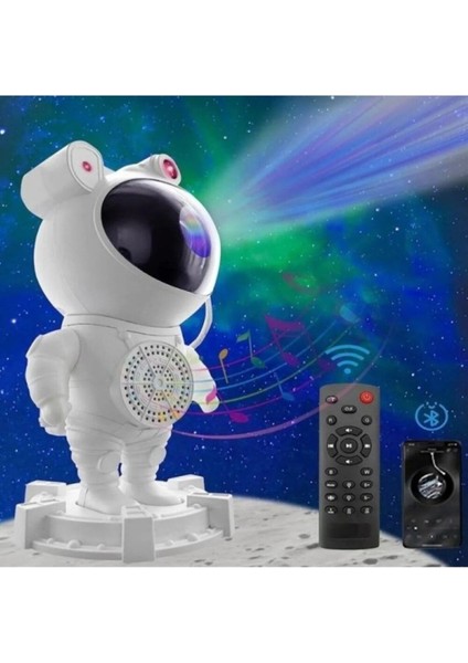 Beyaz Uzay Teması Gece Lambası: 360° Projeksiyon, Sesli ve Uzaktan Kumandalı indirimleri