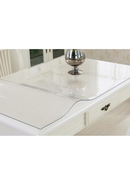 70X130 cm Şeffaf Masa Örtüsü, 1,5mm Kalınlık, Turuncu Renkli Şık Koruma. fiyatları