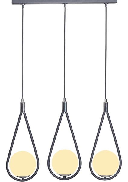 Modern 3'lü Metal ve Cam Avize, Şık ve Zarif Tasarım, Evinizde Şıklık Sağlar fırsatları