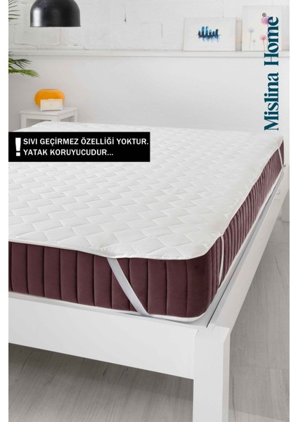 Yumuşak Kapitone Bebek Çocuk Yatak Koruyucu Ped 60X120, Beyaz