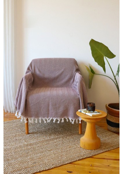 Balıksırtı Desenli, Bordo Koltuk Örtüsü, 150X170 Cm, Şık ve Koruyucu Tasarım