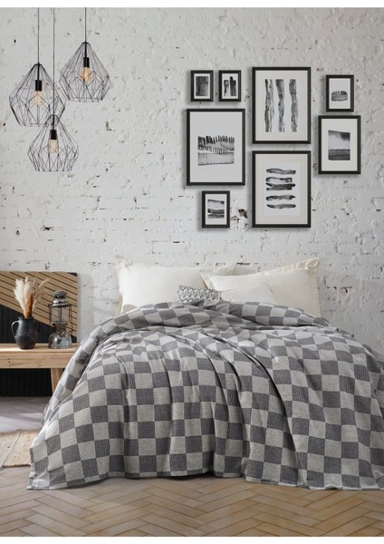 16 Renk Çok Amaçlı Çift Kişilik Pike ve Koltuk Örtüsü, Dama Desenli, 220X230 cm fiyatları