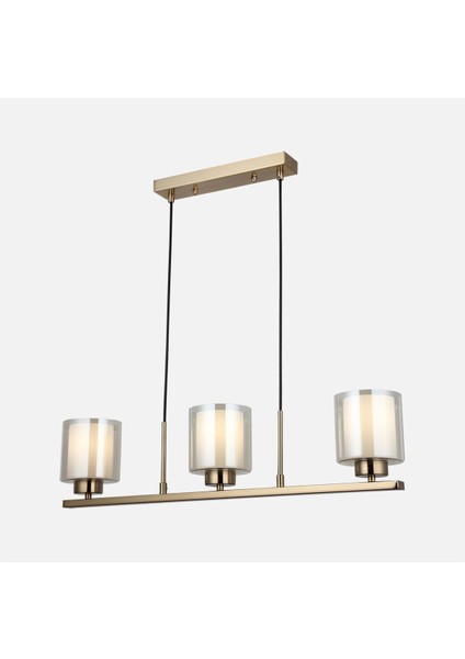 Üçlü Sıralı Antik Laklı Sarı Avize, Şık ve Modern Dekorasyon Parçası fiyatları