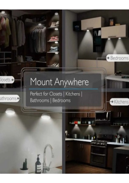 Kollu LED Gece Lambası, Kablosuz, Kolay Montaj, Gömme, Şık ve Enerji Tasarruflu modelleri