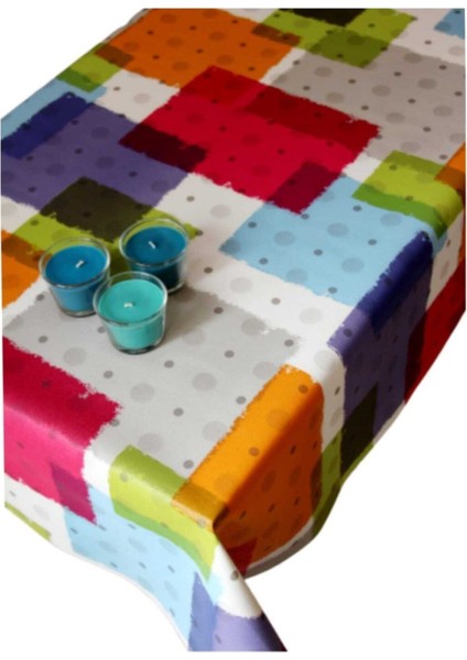 Astarlı Silinebilir Pvc Muşamba Masa Örtüsü Beyaz, Dayanıklı ve Şık Koruma Sağlar.