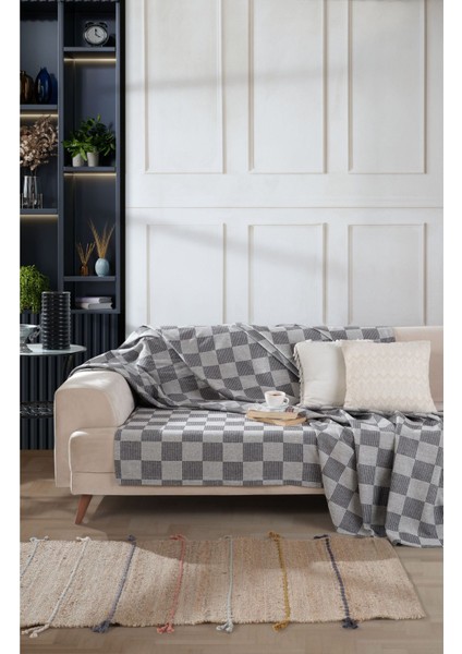 16 Renk Çok Amaçlı Çift Kişilik Pike ve Koltuk Örtüsü, Dama Desenli, 220X230 cm modelleri