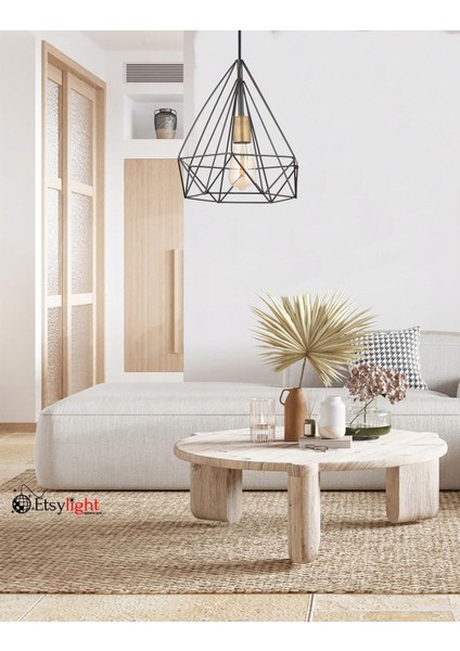 Şık Siyah Piramit Avize, Salon, Mutfak ve Antre Için Modern Aydınlatma