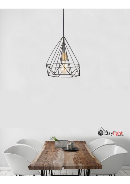 Şık Siyah Piramit Avize, Salon, Mutfak ve Antre Için Modern Aydınlatma modelleri