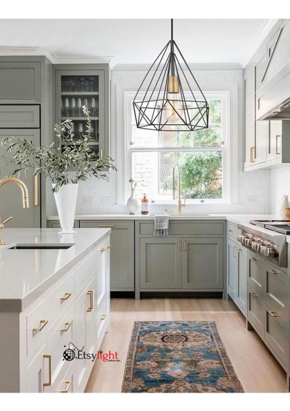 Şık Siyah Piramit Avize, Salon, Mutfak ve Antre Için Modern Aydınlatma fırsatları