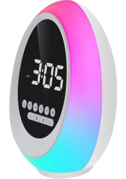 Beyaz Dokunmatik Gece Lambası, Dijital Radyolu Alarm ve Bluetooth Hoparlör modelleri