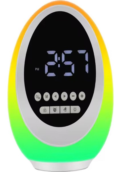 Beyaz Dokunmatik Gece Lambası, Dijital Radyolu Alarm ve Bluetooth Hoparlör fırsatları