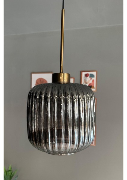 Cam Füme Sarkıt Avize, Retro Stil, Restoran ve Salon Aydınlatması