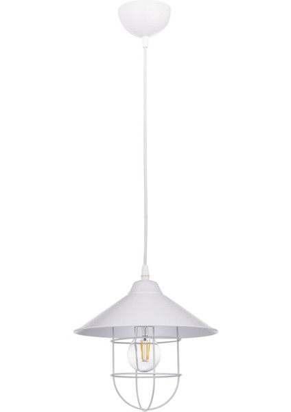 Beyaz Asya Şapkalı Sarkıt Avize, Modern ve Şık Tasarım ile Aydınlatma Çözümü