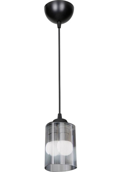 Füme Optik Sarkıt - Çift Ampul Görünümlü Cam, Şık ve Modern Aydınlatma Parçası fiyatları