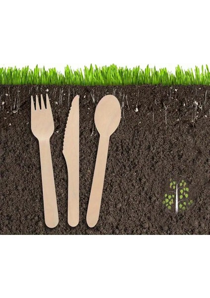 24 Adet Kullan At Naturel Ahşap Tahta Çatal Kaşık Bıçak Seti Kamp,piknik Vb. fiyatları