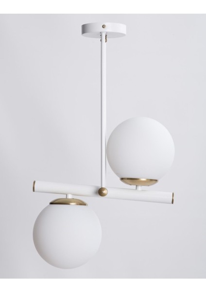 Şık Beyaz Eskitme Camlı Avize, Modern ve Zarif Aydınlatma Tasarımı modelleri