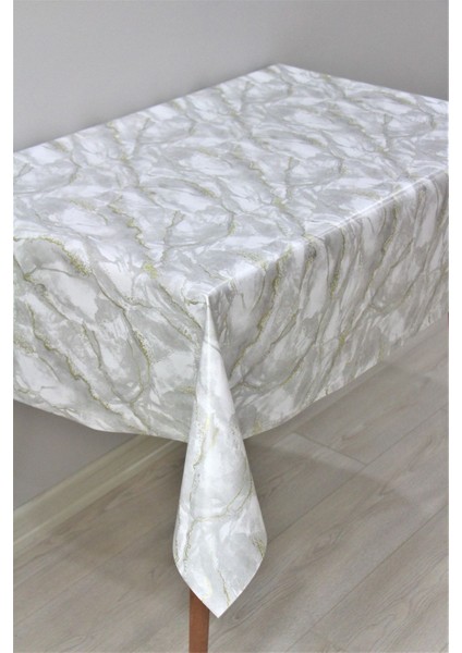 Elyaflı, Astarlı, Silinebilir, Pvc Muşamba Masa Örtüsü, Şık ve Kullanışlı Gri Renk fiyatları