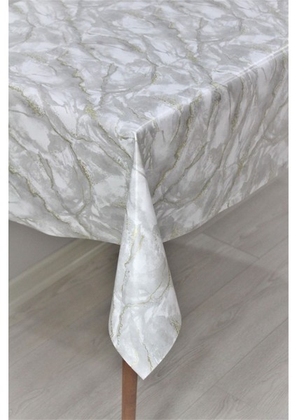 Elyaflı, Astarlı, Silinebilir, Pvc Muşamba Masa Örtüsü, Şık ve Kullanışlı Gri Renk modelleri