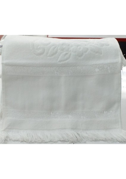 Kadife ve Etamin Detaylı, Saçaklı Mutfak Havlusu 30X50, Şık ve Kullanışlı.