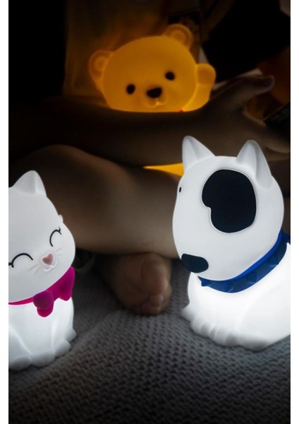 Bebek ve Çocuk Odası Için Yumuşak Silikon Köpek Gece Lambası, Huzurlu Uyku Sağlar modelleri