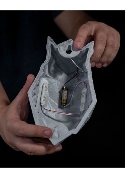 Beyaz Baykuş LED Gece Lambası 3D Duvar Süsü, Şık ve Işıltılı Dekorasyon Parçası indirimleri