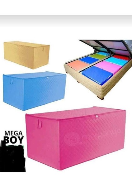 4 Adet Büyük Boy Gri Hurç, 100X50X50 Cm, Yorgan ve Baza Altı Depolama Seti fırsatları