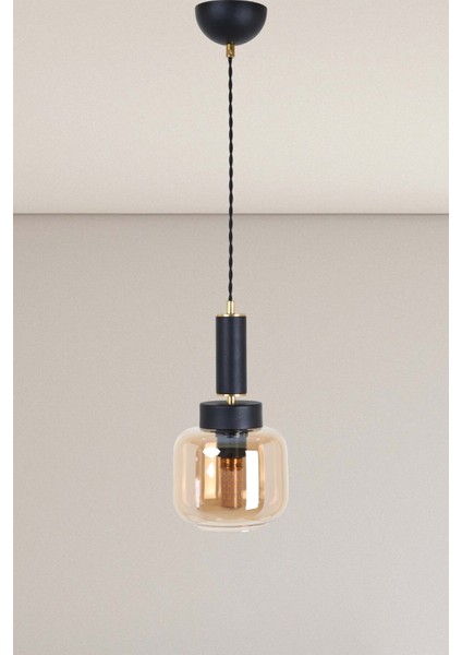 Şık Siyah Gold Bal Camlı Sarkıt Avize, Modern ve Zarif Tasarım fiyatları