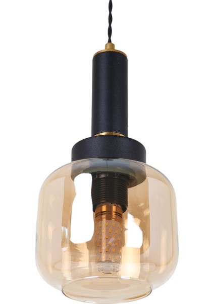 Şık Siyah Gold Bal Camlı Sarkıt Avize, Modern ve Zarif Tasarım indirimleri